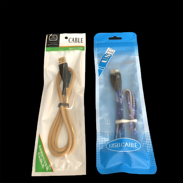 【厂家批发包装】长款数据线包装袋 cable包装袋 数据线袋子