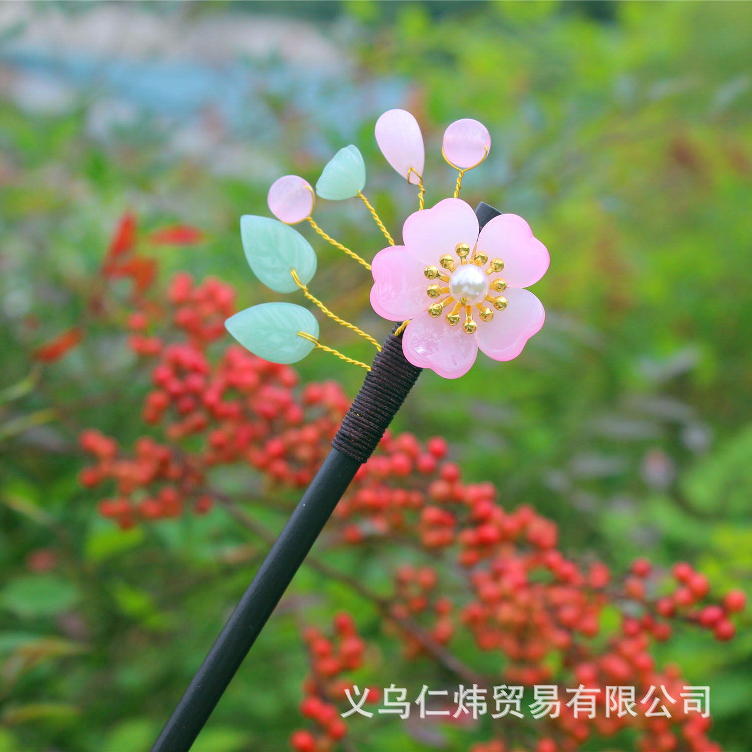 Temperamento clásico borla paso horquilla chica Hanfu tocado accesorios para el cabello hecho a mano horquilla de madera updo Internet celebridad antiguo traje palillos