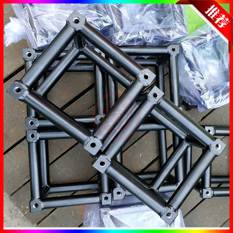 厂家直销喷塑黑色铝合金桁架婚庆广告背景方管架户外搭建行架舞台
