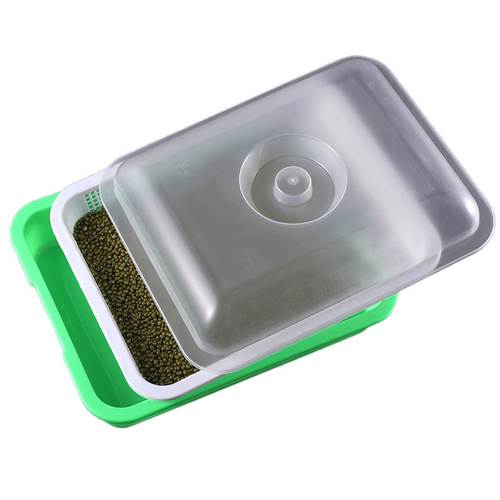 Sprout seedling tray manufacturer direct sales with cover moisturizing encrypted grid vegetable bean sprout planting multi-color insulation basin