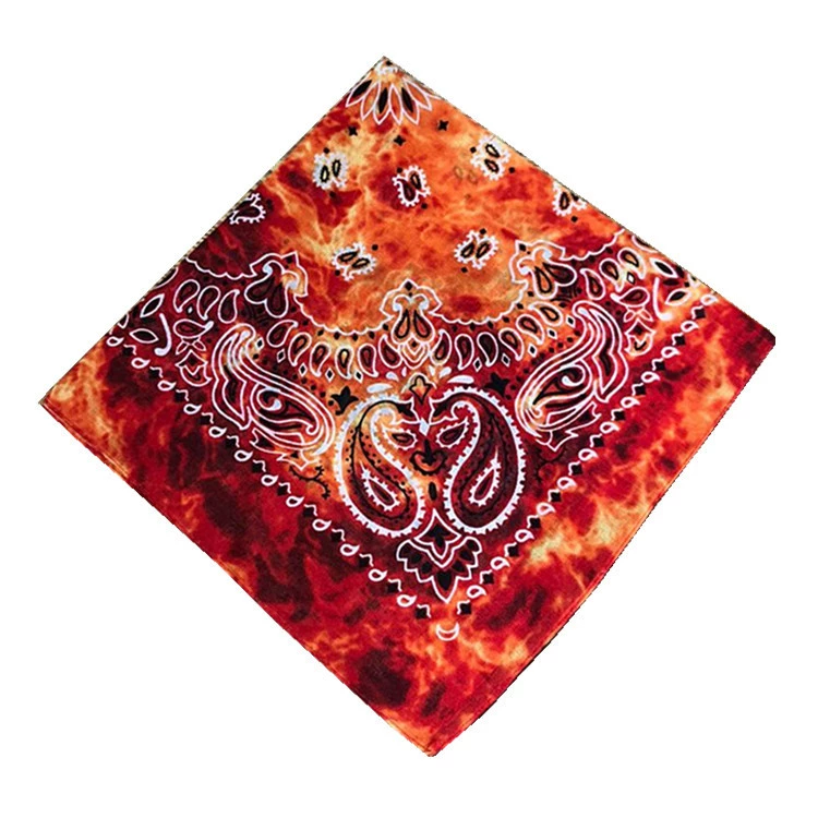 Headscarf, polyester 55 cm, paisley vortex print, one size (multi-color)