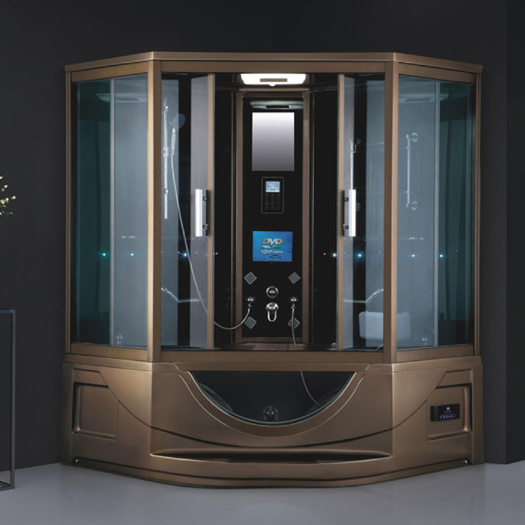 Foshan cuarto de baño integrado cuarto de baño con bañera sala de vapor sala de sauna de vidrio a prueba de explosiones