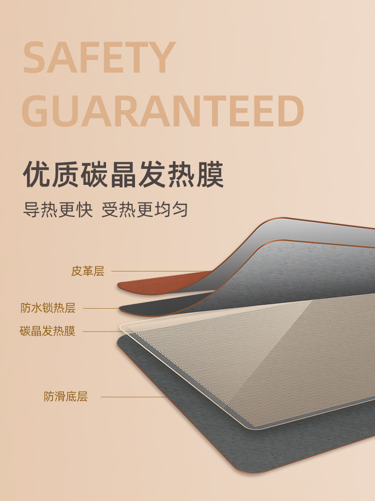 揚子加熱鼠標墊保暖手桌面辦公室電腦發熱板電熱取暖桌墊超大寫字