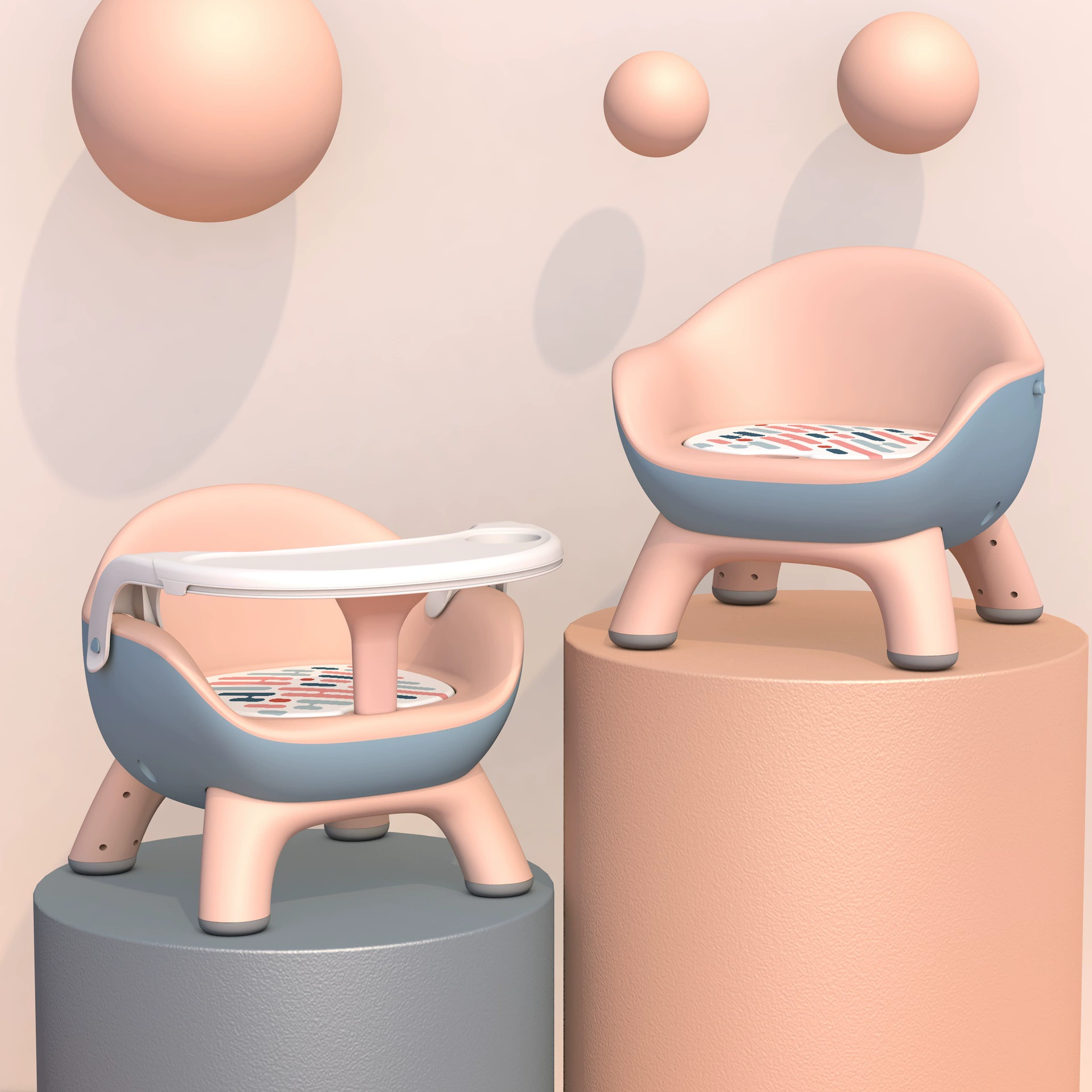 Детский обеденный стул Детский стул для вызова Детское многофункциональное сиденье Обеденный стол Бытовая доска Табурет Спинка Обеденный стол