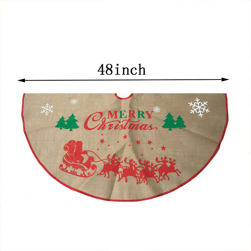 跨境圣诞树装饰圣诞树裙圣诞装饰绒布 卡通老人雪人鹿