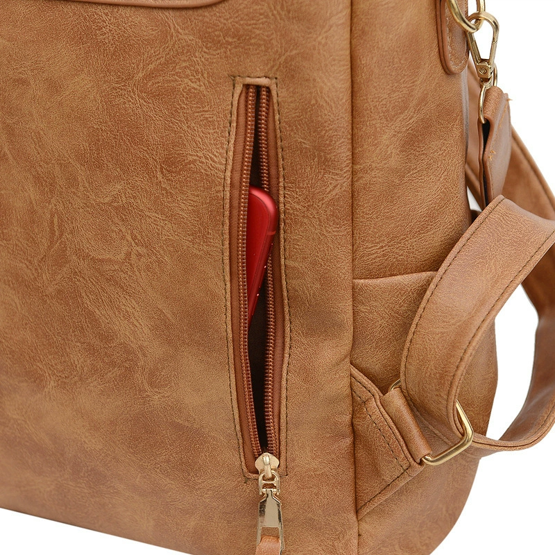 Matte polyurethane ethnic retro capacious backpack, wholesale, ethnic style, with embroidery