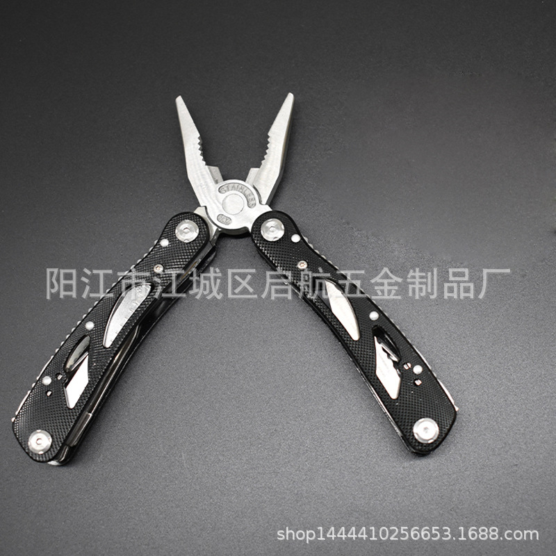 1全钢多功能钳缕空不锈钢野营钳可折叠多用刀组合工具套装刮花钳