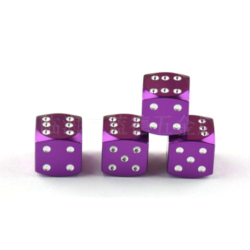 Aluminum alloy dice sieve, dice valve cap, colorful valve cover, universal valve cap tire cap