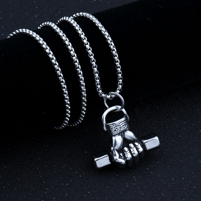 Fist Pendant Necklace For Men In Titanium Steel Trendy Accessory_voghion.com