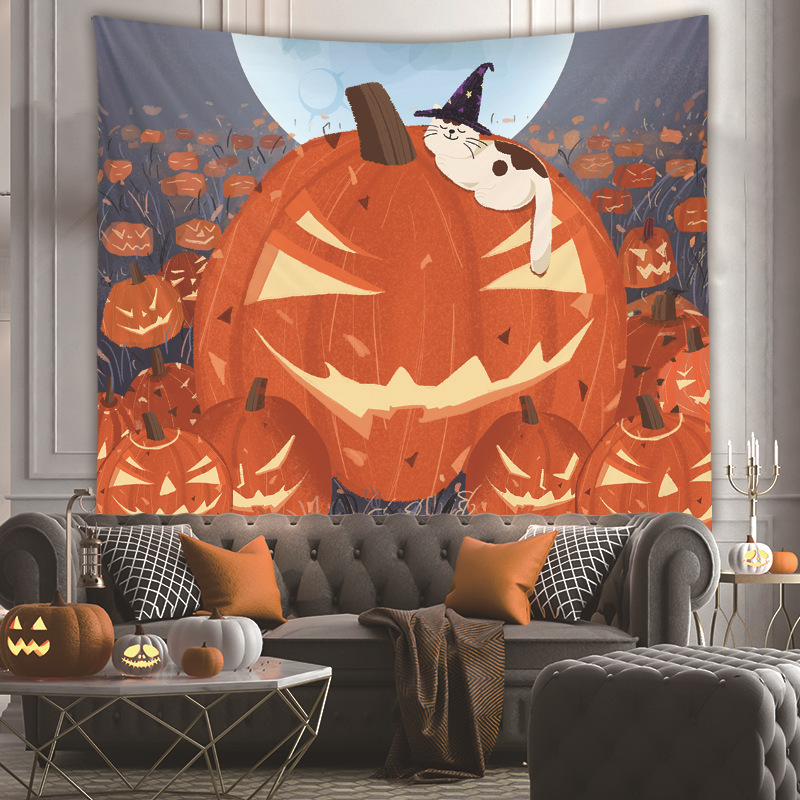 Halloween Room Wall Decoration Background Cloth Fabric Painting Tapestry Wholesale Nihaojewelry display picture 7