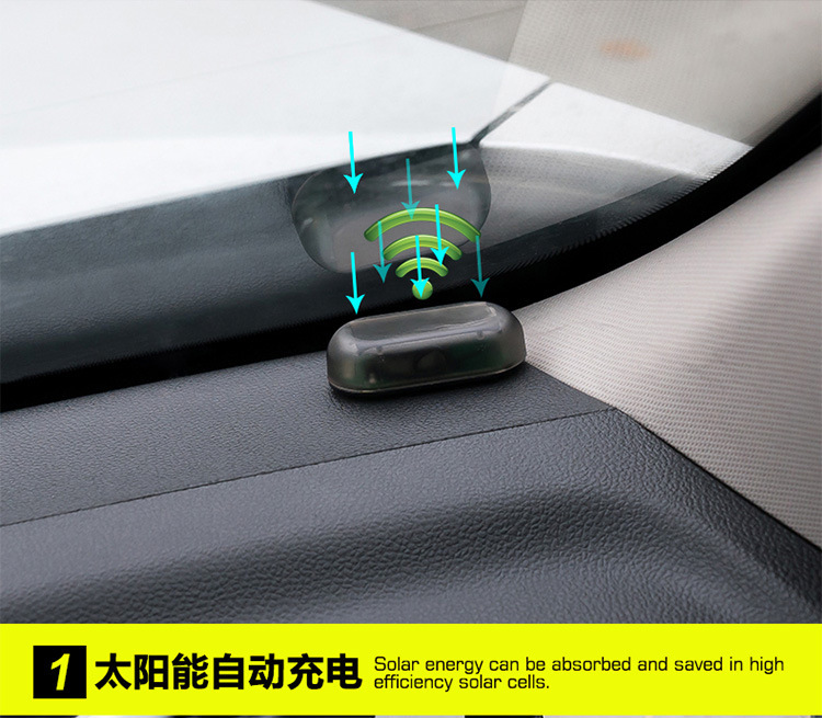Directo de fábrica rojo azul solar led antirrobo luz de señal estroboscópica luz de advertencia de tráfico de coche sin cableado