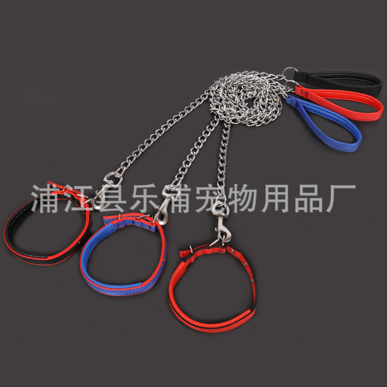 厂家直销1.7米宠物铁链牵引绳狗链防咬镀铬铁链子金属狗链批发|ru