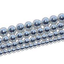 厂家直销 黑胆石散珠 黑石赤铁矿圆珠 刻面黑铁石DIY饰品配件