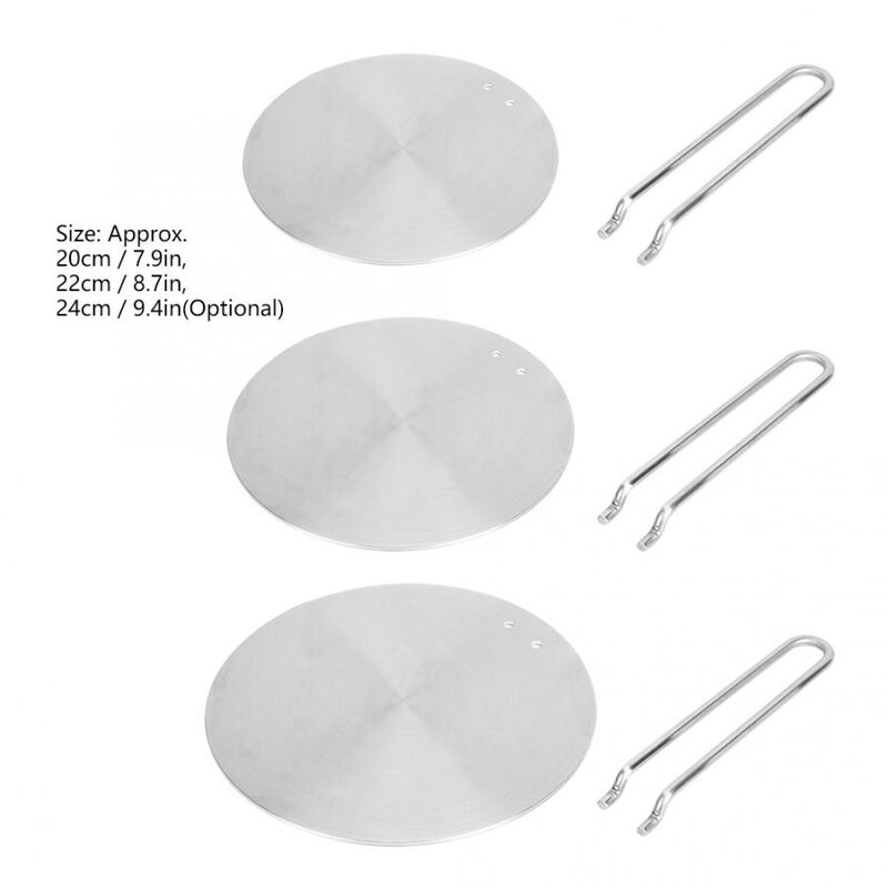 Gas induction cooker stainless steel heat dissipation plate induction cooker heat conduction plate detachable handle disc type radiator