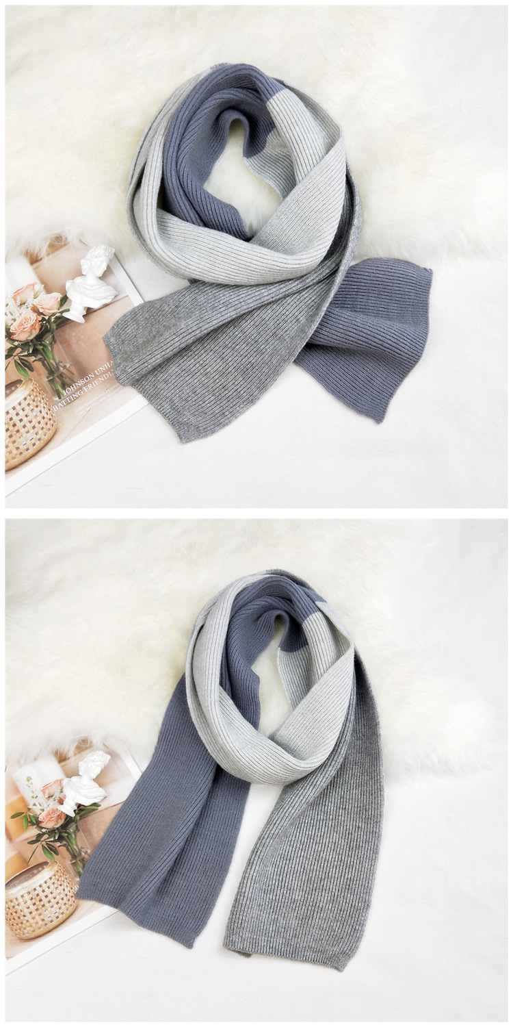 Knitted Wool Scarf For Women Autumn Korean Long Warm Scarf display picture 2