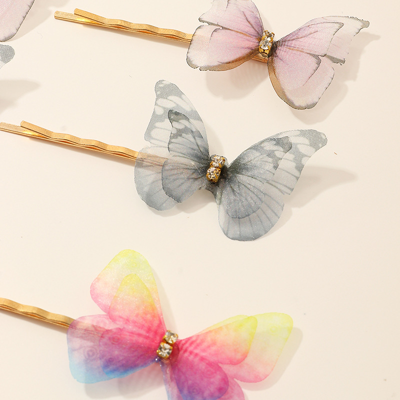 Fashion Butterfly Hairpin Side Clip Sweet Girl Hairpin Headdress Wholesale Nihaojewelry display picture 3