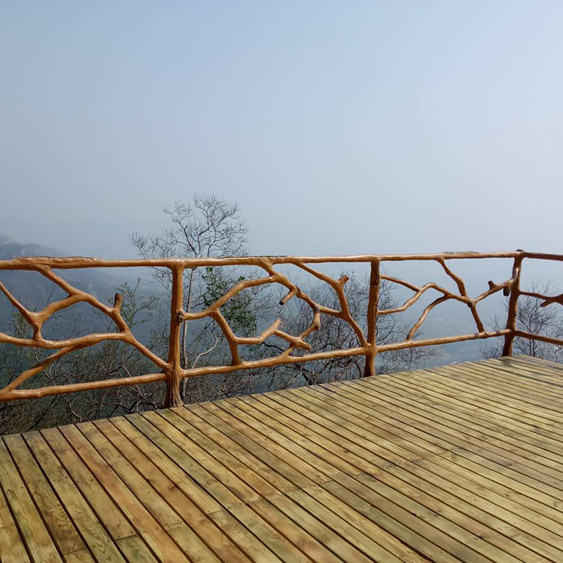 仿木栏杆 户外河道围栏庭院子栅栏中式护栏园林景观桥梁景区定制