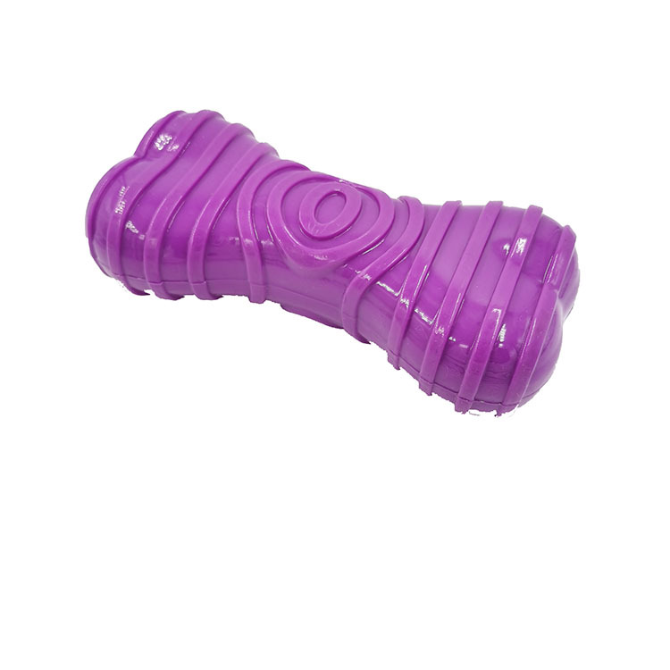 Venta directa de fábrica perro juguete sonido hueso TPR molar diente Limpieza Grande mascota entrenamiento juguete en stock al por mayor