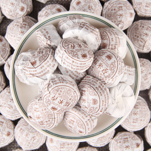 Wholesale Yunnan Menghai Pu-erh Tea, Shu Cha, Mu Zhi Glutinous Rice Aroma Tuo, Mini Glutinous Rice Aroma Tea Tuo