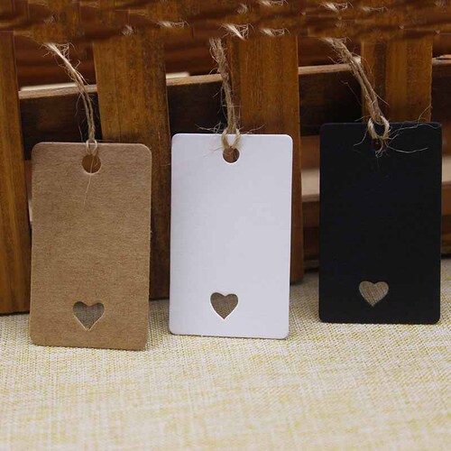 Cross-border supply new 5x3cm kraft paper small hang tag DIY Handmade gift baking white card label