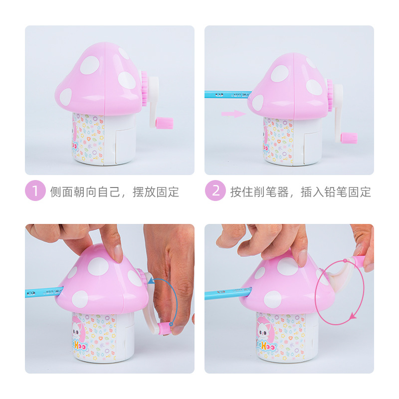 Sacapuntas de setas OEM/ODM Sacapuntas de dibujos animados Sacapuntas de manivela rápida personalización de lotes pequeños envío rápido