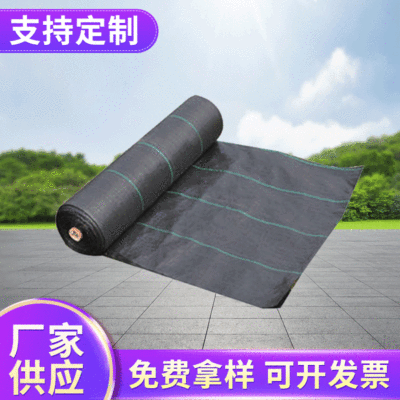 黑色除草園藝地布 大棚果園地膜防草布 園林農用編織土工布抑草布