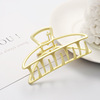 Crab pin, metal hairgrip from pearl, universal hair accessory, simple and elegant design