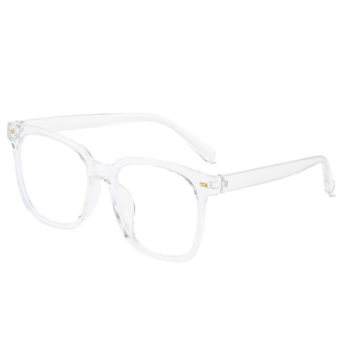 Hollywood-style large-frame glasses for women, flat non-prescription glasses, student anti-blue light myopia glasses, complete set, 50-600 degrees