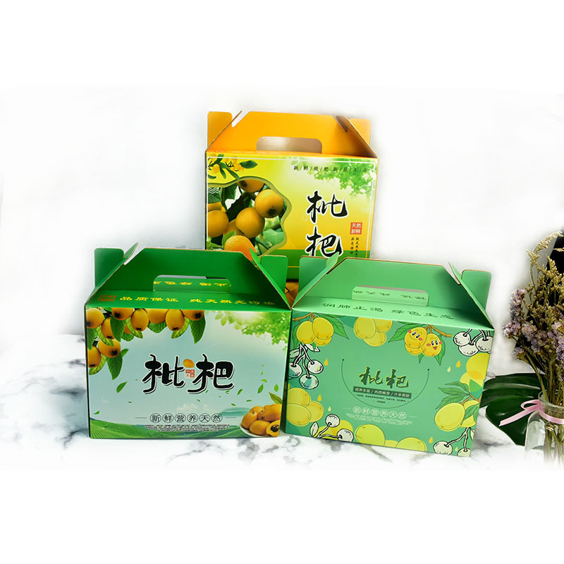 goods in stock currency Loquat fruit Packaging box wholesale White jade Loquat fruit Box Loquat portable Corrugated fruit Gift box