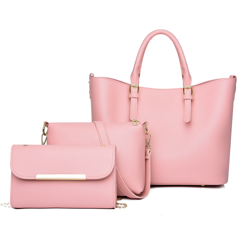 Femmes Grande Toutes Les Saisons Faux Cuir Couleur Unie De Base Carré Fermeture Éclair Ensembles De Sacs display picture 3