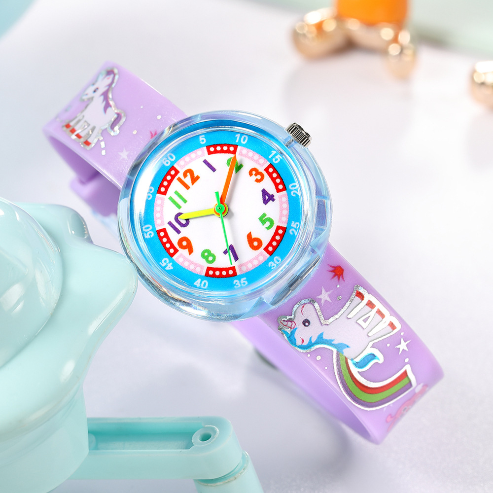 Candy-colored Printed Strap Student Watch Small And Cute Printed Plastic Strap Casual Watch Children's Watch display picture 14