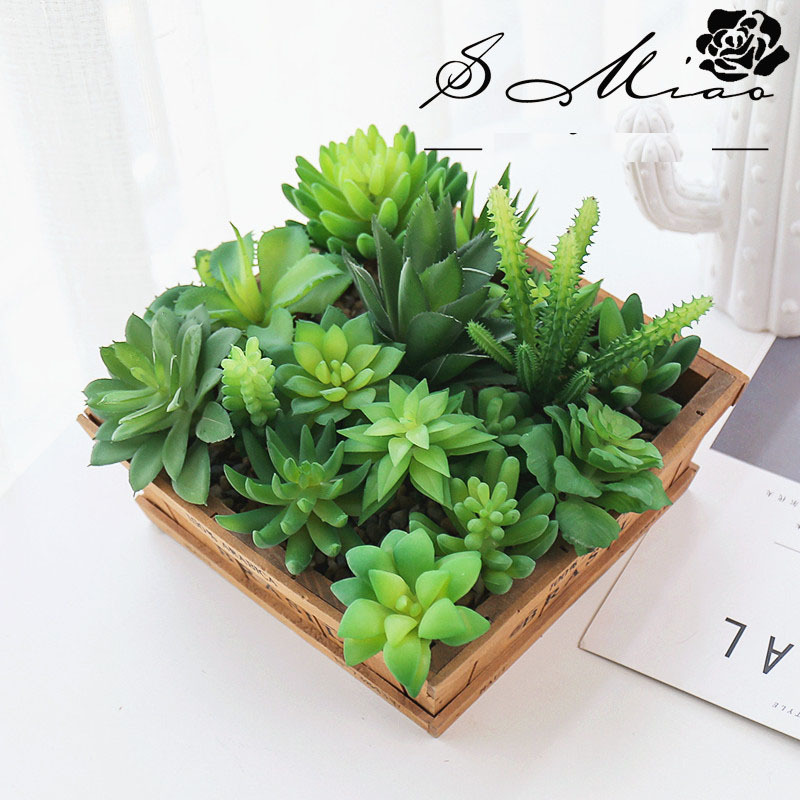 跨境专供爆款假花仿真多肉植物花头创意DIY用品仿真花厂家直销