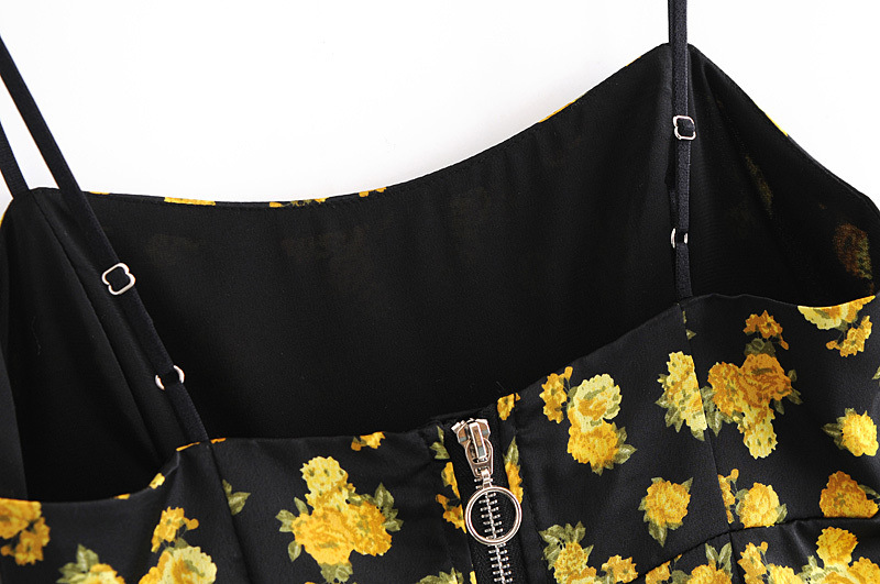 watermark spring new floral print suspender mini dress NSAM6497
