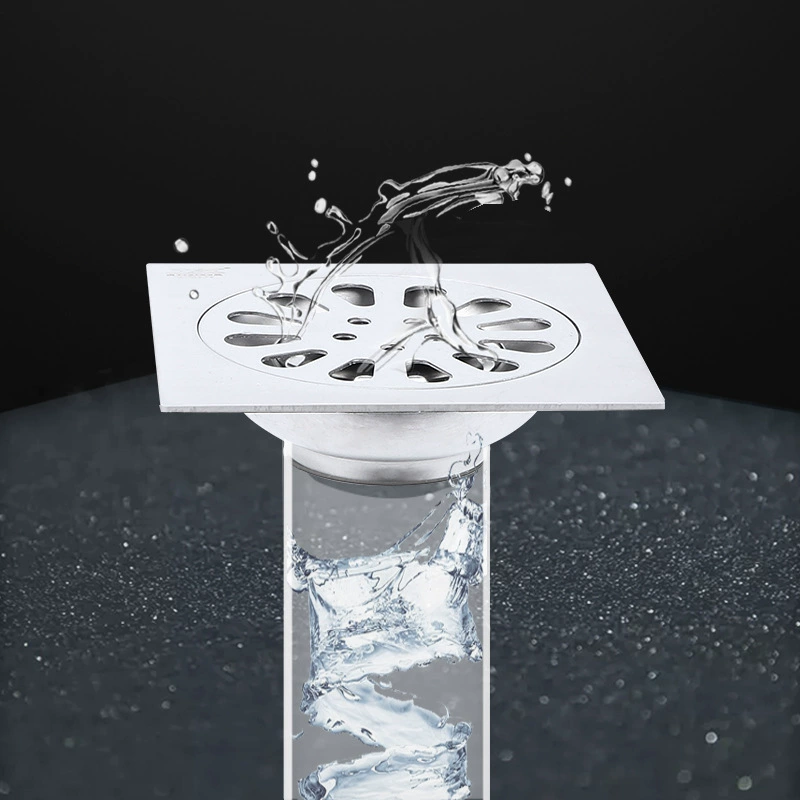 Stainless steel floor drain toilet 50 deodorant floor drain bathroom square washing machine dual -use engineering floor drain wholesale