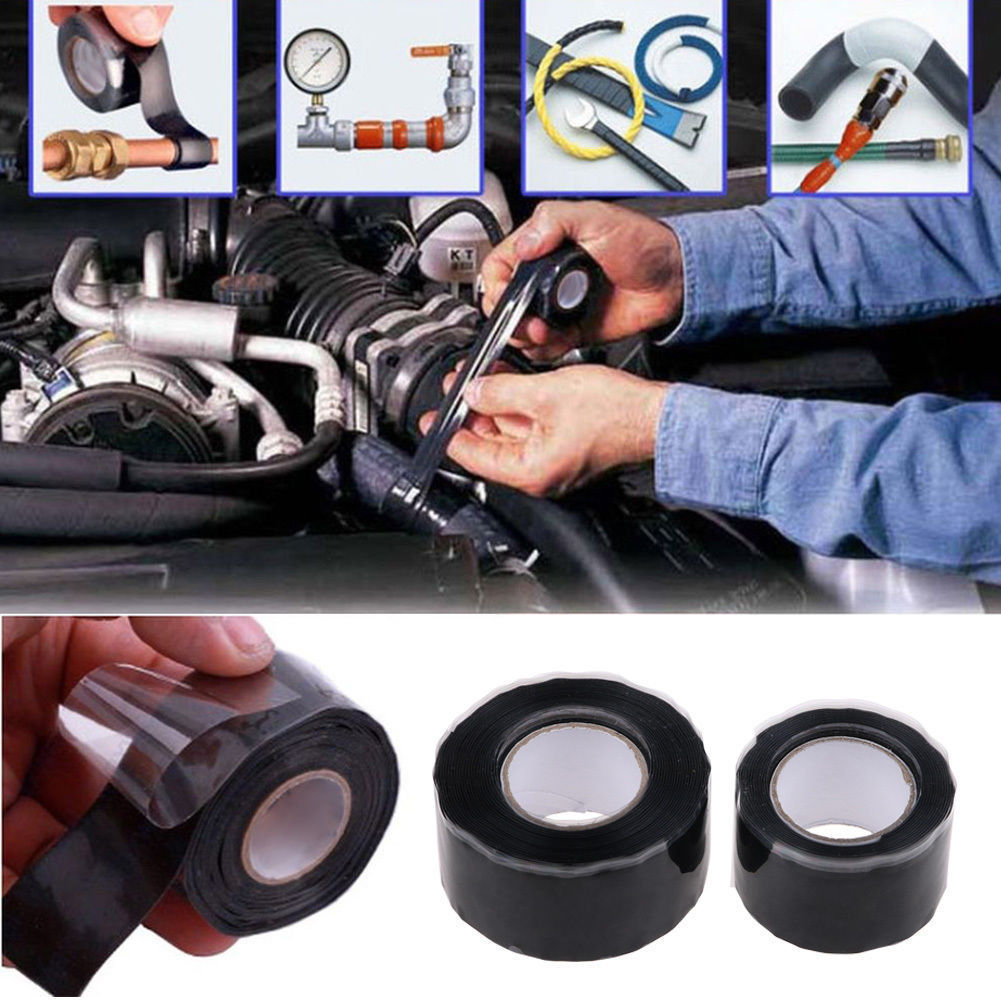 电工高压硅胶自粘带 水管修补耐温绝缘自融胶布宽2.5cm