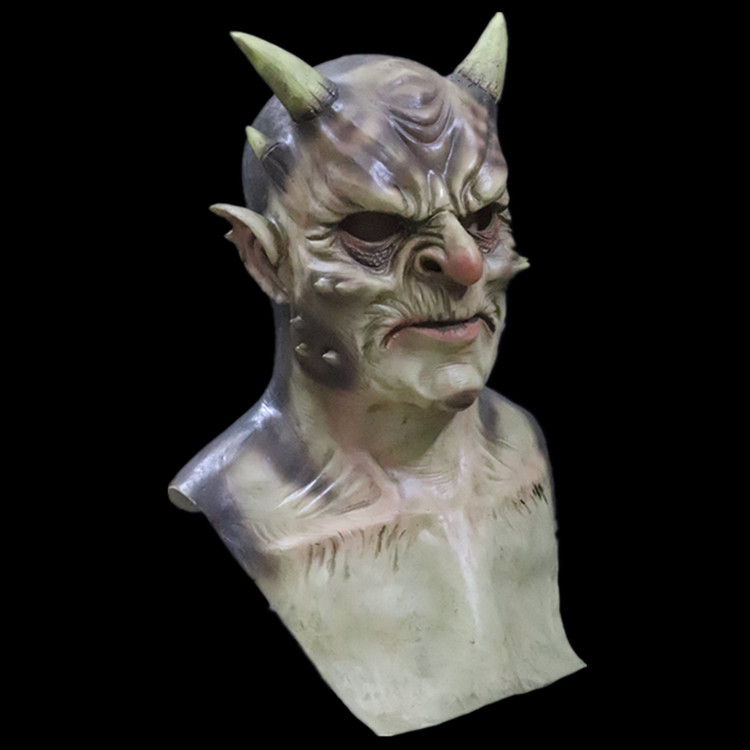 Cuerno monstruo máscara anciano máscara sombrero adulto horror máscara de Halloween nueva venta directa de fábrica