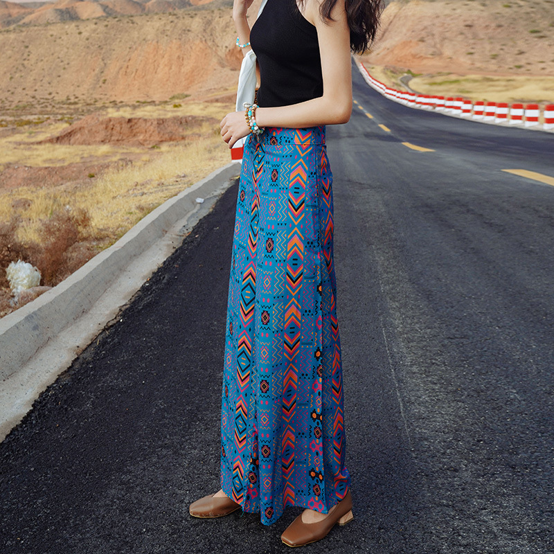 Spring summer silk fashionable trousers
