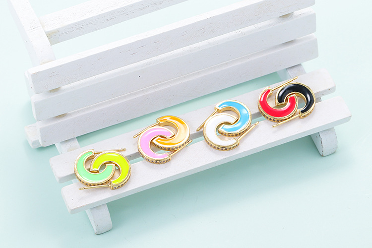 Unisex Gender Fashion C Shape Copper Earrings In Bulk