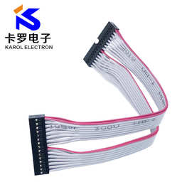 2651灰排线 杜邦2.0 杜邦2.54端子线双头双排插头线 排线端子线束