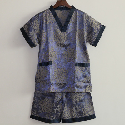 耐昱汗蒸服男女情侣浴服家居酒店洗浴会所绣字针灸按摩足疗服批发