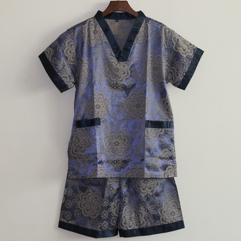 耐昱汗蒸服男女情侣浴服家居酒店洗浴会所绣字针灸按摩足疗服批发