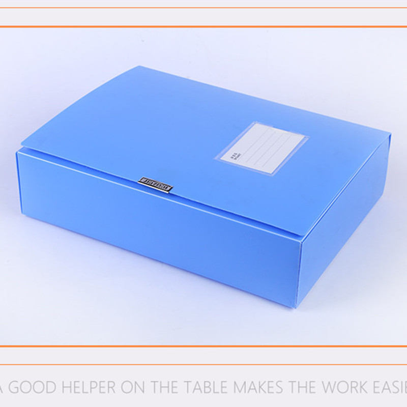 (2개) A4 파일 상자 PP 사무용품 플라스틱 3 인치 파일 상자 사무실 데이터 저장 대용량 저장 상자 도매