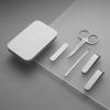 White universal set for nails, handheld quality storage system stainless steel