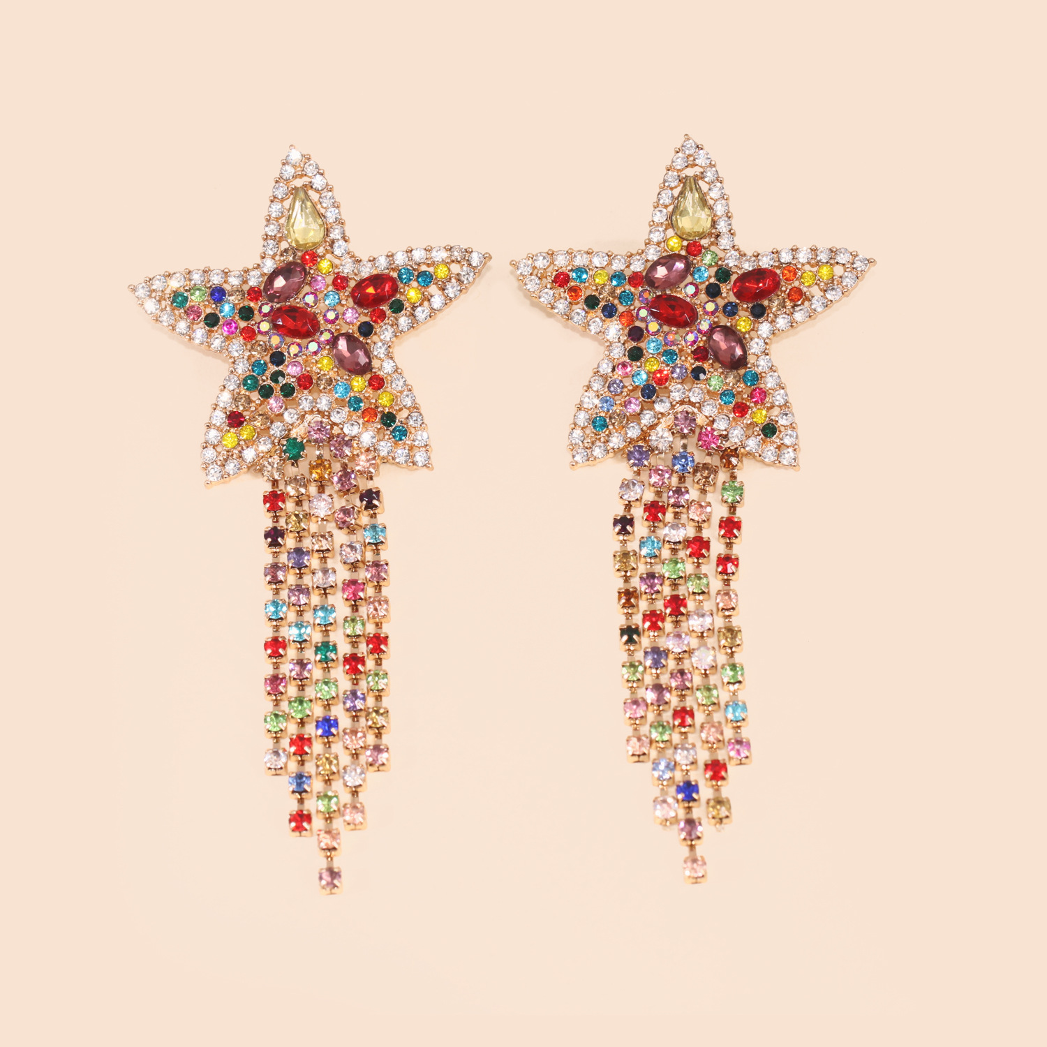 Hot Sale Fashion New Starfish Star Tassel Earrings Jewelry Wholesale Nihaojewelry display picture 13