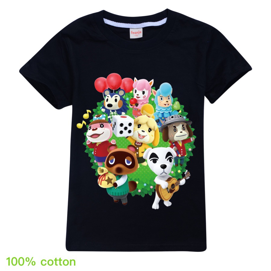 New Animal Crossing Tshirts Children Cotton Tshirt Short Sleeve Tee