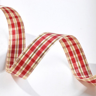 Yao Ming Plaid cinta hecha a mano DIY cinta regalo material de embalaje 2,5 cm Plaid banda accesorios para el cabello material decorativo