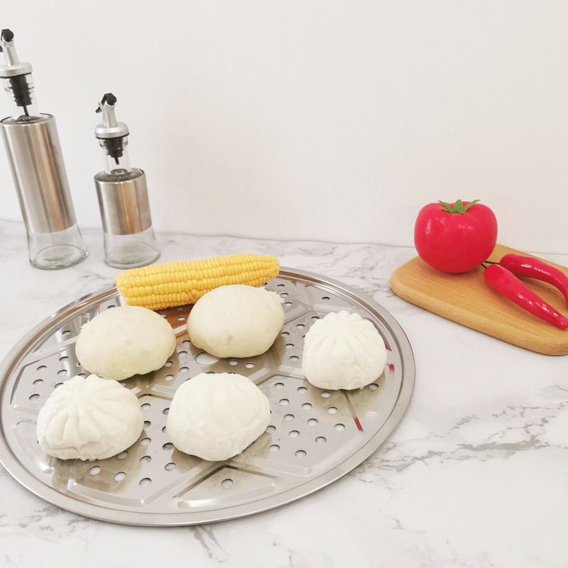 ♔ Stainless Steel Steaming Plate 16-52cm Thickened Steaming Plate Direct from Manufacturer Steaming Rack Steamer Mat Large Quantity Excellent Price Steaming Grid