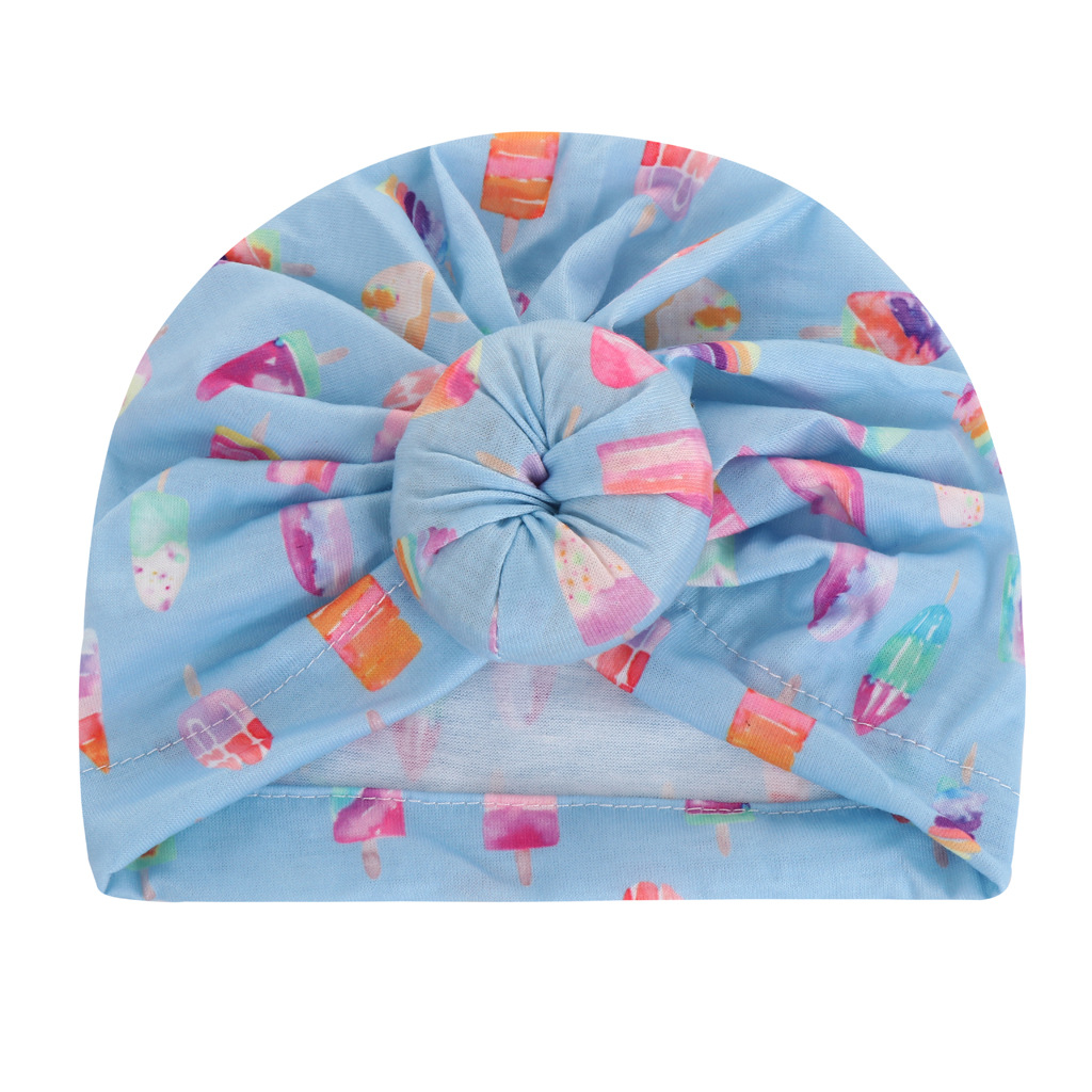 Autumn New Children's Hats Baby Print Donut Turban Hat Baby Striped Hood Wholesale Nihaojewelry display picture 6