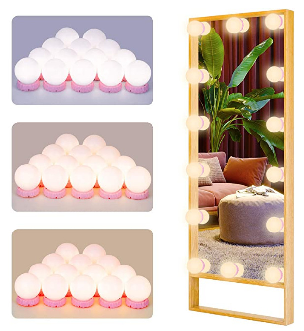 LED化妆镜灯泡旋转收线好莱坞镜前灯 化妆补光灯泡 led镜子灯泡|ms