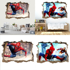 Manufacturer's new Spider-Man creative wall stickers for living room, bedroom, children's room, removable three-dimensional decorative painting DT-7